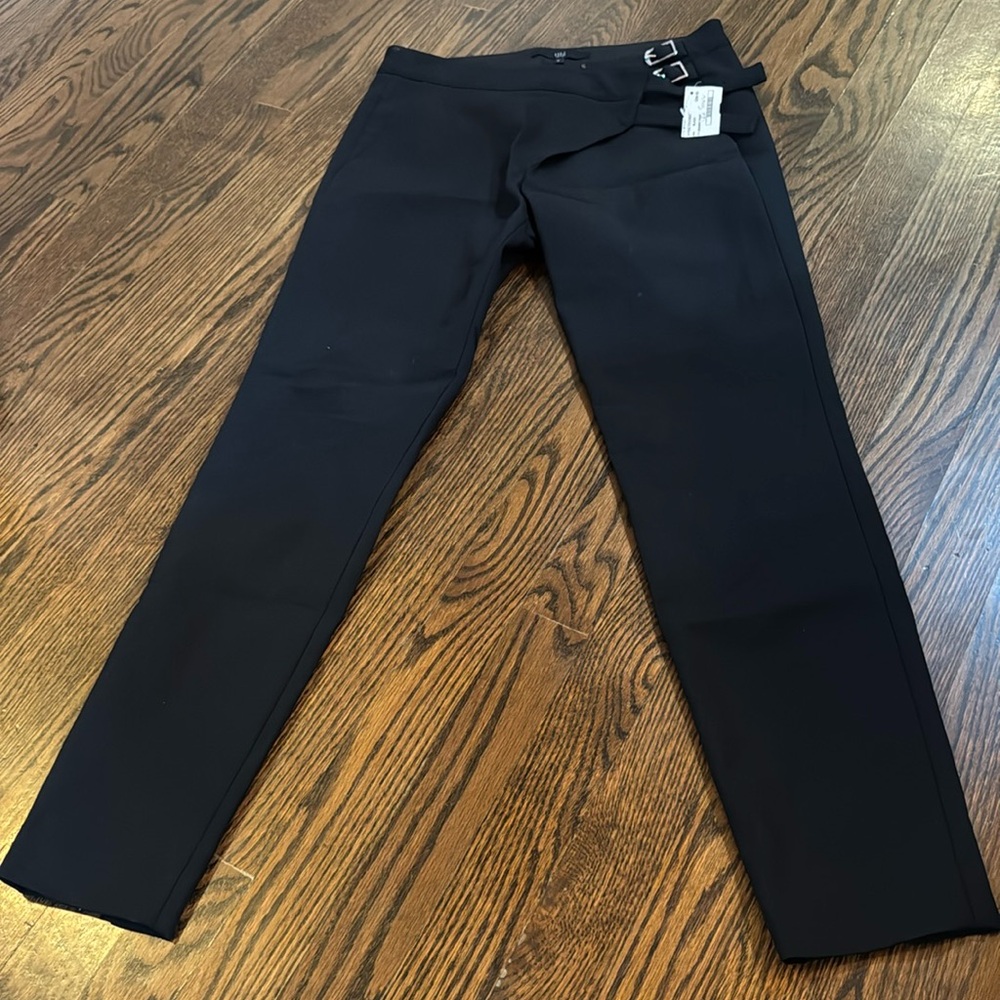 NWT!! Tibi black skinny pants. Size 2. Cute buckles